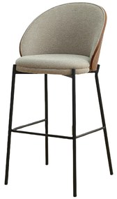 Hoge Barkruk Met Houten Rugleuning