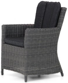 Tuinset 6 personen 240 cm Wicker Zwart Garden Collections Venerdi/Brighton