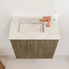 Mondiaz Joya DLux 40cm toiletmeubel dusk met wastafel faye links 1 kraangat ostra