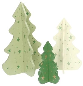 DIY kerstbomen 3D, hout, set van 3