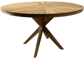Cairo dining tuintafel 130 cm rond teakhout