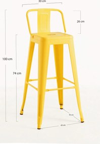 Set 4 Krukken Torix Rugleuning