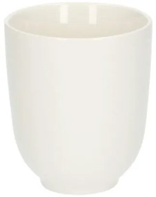 Beker, organisch, porselein, wit,Ø 8 cm