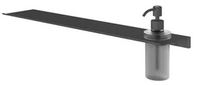 Hotbath &MORE Zeepdispenser - glas - voor planchet serie - Geborsteld zwart PVD SHA09MBP