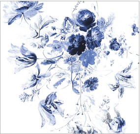 Behang Royal Blue Flowers III