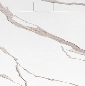 Douchebak Rea Bazalt CARRARA WHITE 90x90