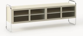 Metalen tv-meubel Robyn met glazen front