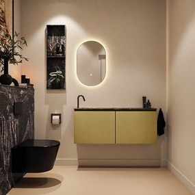 Mondiaz Ture DLux toiletmeubel 120cm oro met wastafel lava links met kraangat