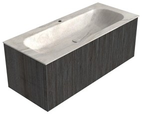 Mondiaz Kurve-dlux 110cm badmeubel shadow met 1 lade en wastafel big medium midden 1 kraangat ostra