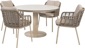 Sarah Puglia dining tuinset 120xH75 cm 5 delig keramiek latte Taste 4SO