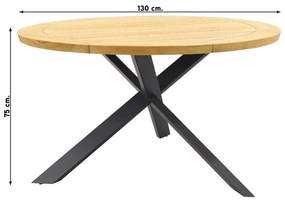 Taste Belmond antraciet/Prado 130 cm. ronde tuinset - 5-delig