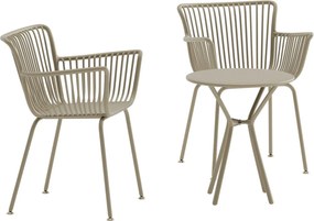 The Outsider Balkonset-Levi-3-Delig-Beige-Staal-60cm-The-Outsider