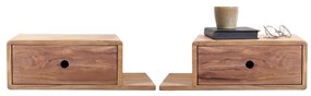 Zwevend Nachtkastje Met Lade - Set Van 2 - 40x30x20cm.