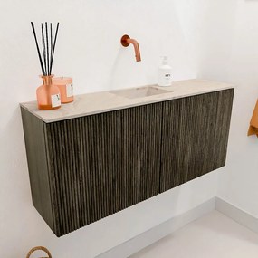 Mondiaz Joya DLux 90cm toiletmeubel shadow met wastafel faye midden zonder kraangat frappe
