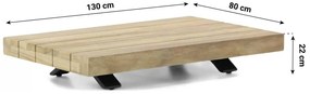 Hoek loungeset 6 personen Teak Old teak greywash  Santika Furniture Santika