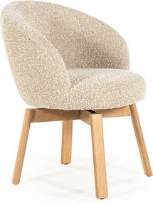 Eleonora Liva Eetstoel Hout Frame Taupe