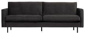BePureHome Rodeo Classic Velvet 2,5-zits Bank Gecapitonneerd Antraciet