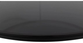 Goossens Salontafel Arendal rond, glas zwart, elegant chic, 90 x 39 x 90 cm