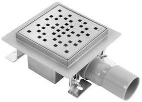 Lineaire afvoer REA DOTS Brush Steel 12x12