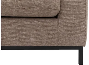 Goossens Bank Maxima bruin, stof, 3,5-zits, elegant chic