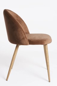 Set 4 Vint Fluwelen Stoelen