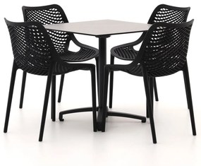 Diningset Forza | 4 personen kunststof | Tuinset stapelbaar | 5-delig | Kees Smit Tuinmeubelen