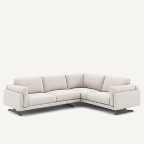 Hoekbank in gespikkeld canvas, CÉSAR