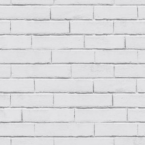 Noordwand Good Vibes Behang Chalkboard brick wall wit en grijs