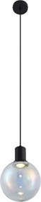 Design hanglamp zwart met regenboog glas 20cm - Mallon