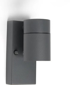 Buiten wandlamp met schemerschakelaar / dag-nacht sensor met bewegingsmelder antraciet IP44 met schemersensor - Solo Modern GU10 IP44 Buitenverlichting cilinder / rond