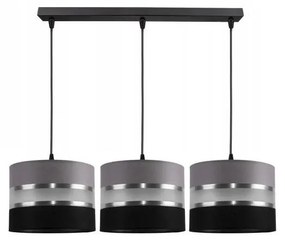 Hanglamp aan koord CORAL 3xE27/60W/230V zwart grijs