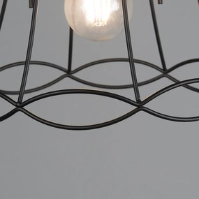 Retro hanglamp zwart 25 cm - Granny Frame