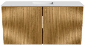 Mondiaz Joya 80cm toiletmeubel oak met wastafel faye midden zonder kraangat talc