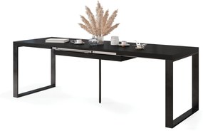 AVARI Zwart Mat - LOFT TAFEL VOOR WOONKAMER/EETKAMER UITKLAPBAAR TOT 270 cm!