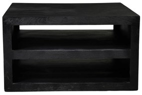Starfurn Brussel Vierkante Salontafel Zwart Hout - 80 X 80cm.