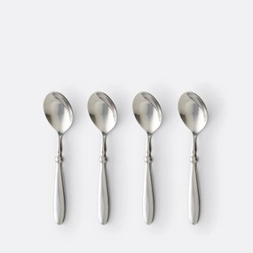 Set van 4 koffielepels inox, Rakinen