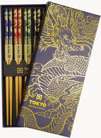 Bamboe eetstokjes Draak, 5-delig