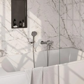 BRAUER Stripe Baddouche Thermostaatkraan SET 04 - opbouw - wandhouder - 3-standen handdouche - doucheslang - chroom 5-CE-343