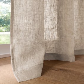 Linnen gordijn met grote breedte en plooien, Onega