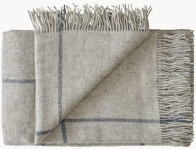 Wollen plaid Mandø met franjes