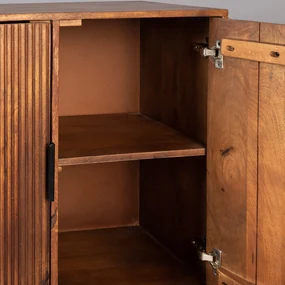 Mangohouten Kast Op Hoge Poten - 80x40x125.5cm.