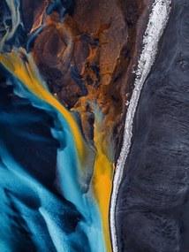 Kunstfotografie Aerial shot looking down on a, Abstract Aerial Art, (30 x 40 cm)