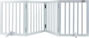 VEVOR vrijstaande hondenpoort, huisdierpoort, 508 x 610 mm deurveiligheidspoort, 4-delige opvouwbare hondenpoort voor brede en smalle doorgangen, uitvouwbare opvouwbare hondenbarrière, witte trappoort
