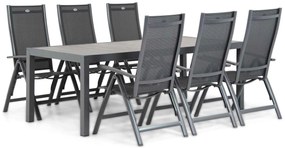 Tuinset 6 personen 220 cm Aluminium/Textileen /Aluminium/textileen Grijs Hartman Royal