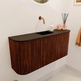 Mondiaz Joya 95cm toiletmeubel ronding links/rechts ruby met wastafel faye midden zonder kraangat urban