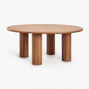 Ronde Tuintafel Van Acaciahout Ginara Acacia Bruin & Ø180 Cm - Sklum