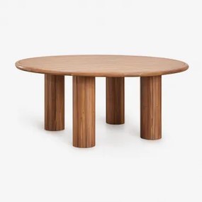 Ronde Tuintafel Van Acaciahout Ginara Ø180 Cm & Acacia Bruin - Sklum