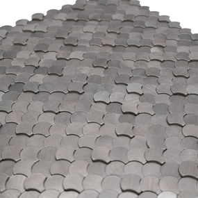 Zelfklevende Mozaïektegels Metaal | Visschub Antraciet | 28,8×29,8 cm | Keuken, Bad &amp; WC