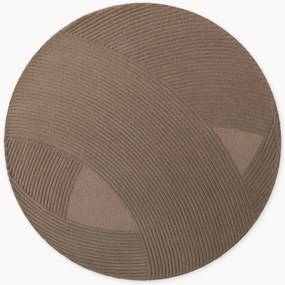 Rond handgetuft wollen hoogpolig vloerkleed Kensington