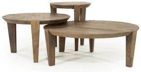 Eleonora Davina Ronde Salontafel Mangohout 80 Cm - 80 X 80cm.